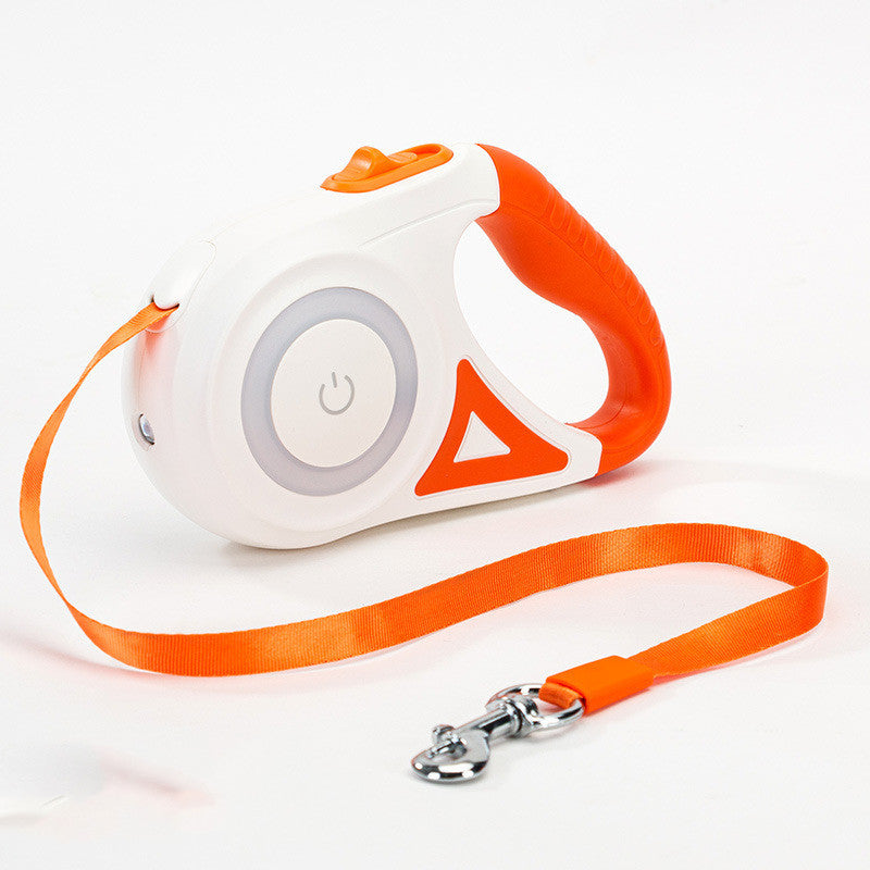 Retractable Dog Leash and Automatic Spotlight Collar