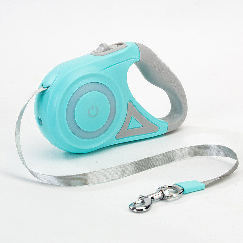 Retractable Dog Leash and Automatic Spotlight Collar
