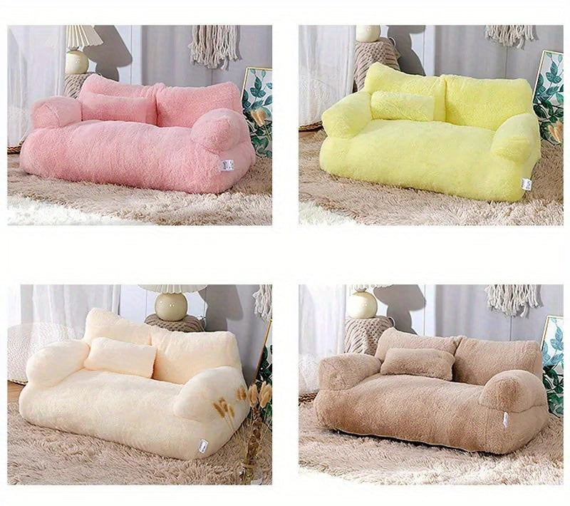 Plush sofa bed for cats