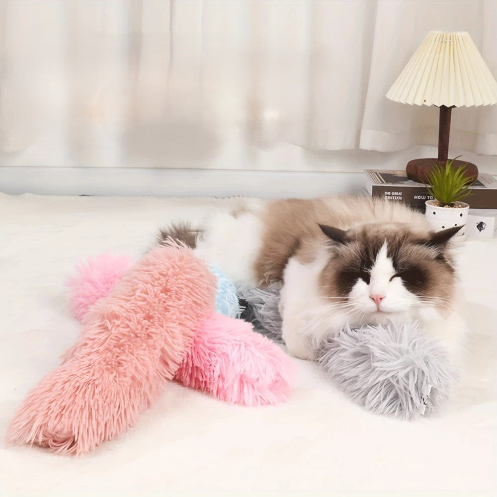Plush feather toy for cats