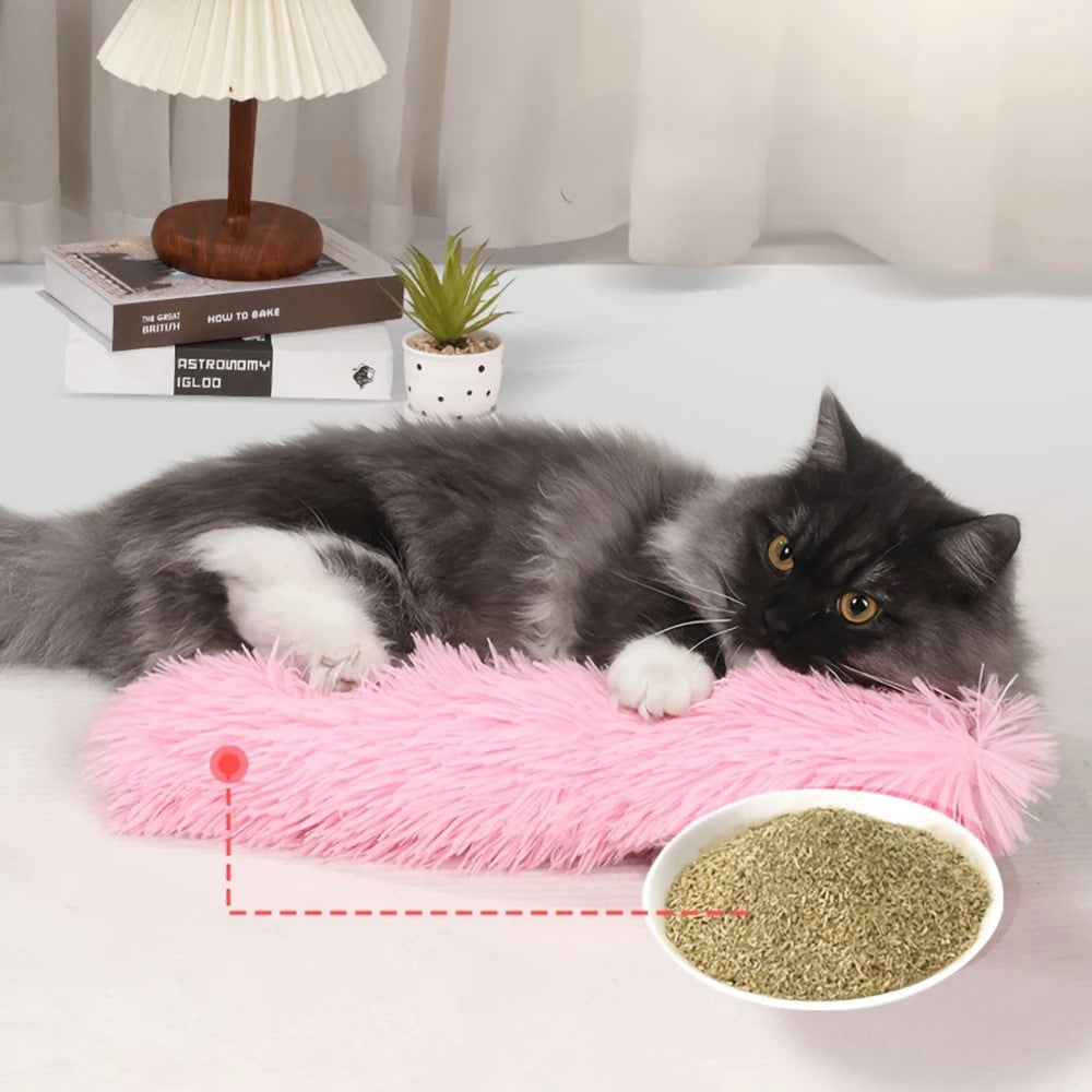 Plush feather toy for cats