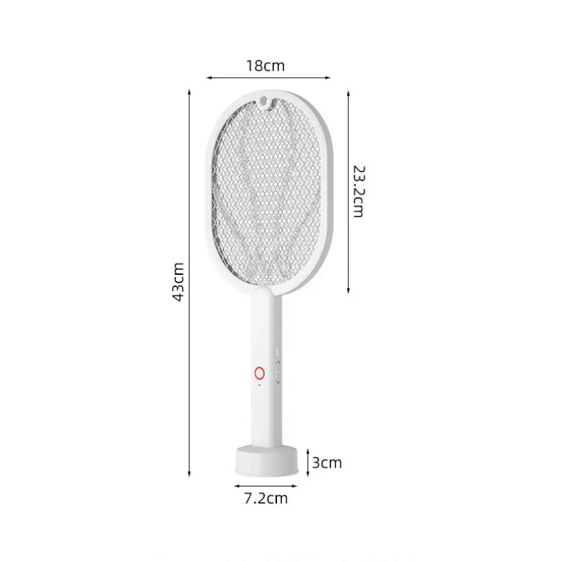 Electric racket kills insects