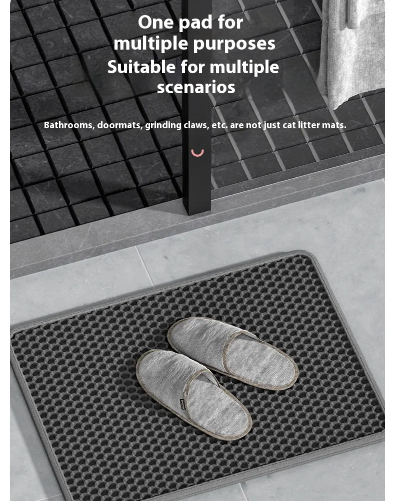 Tapis de litière pour chat double couche