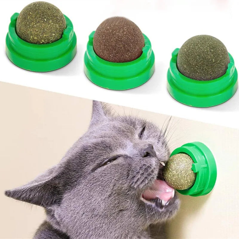 Catnip scratching ball