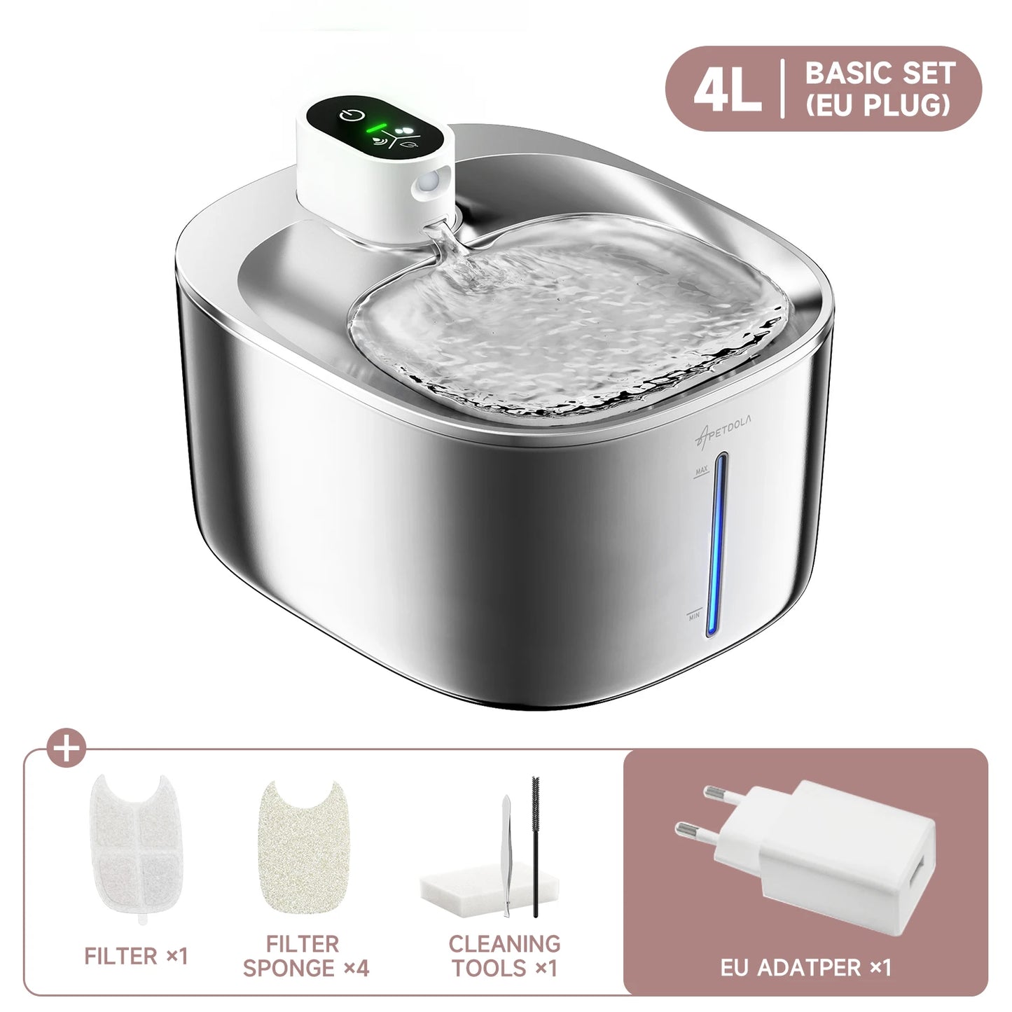 Automatic water fountain with sensor