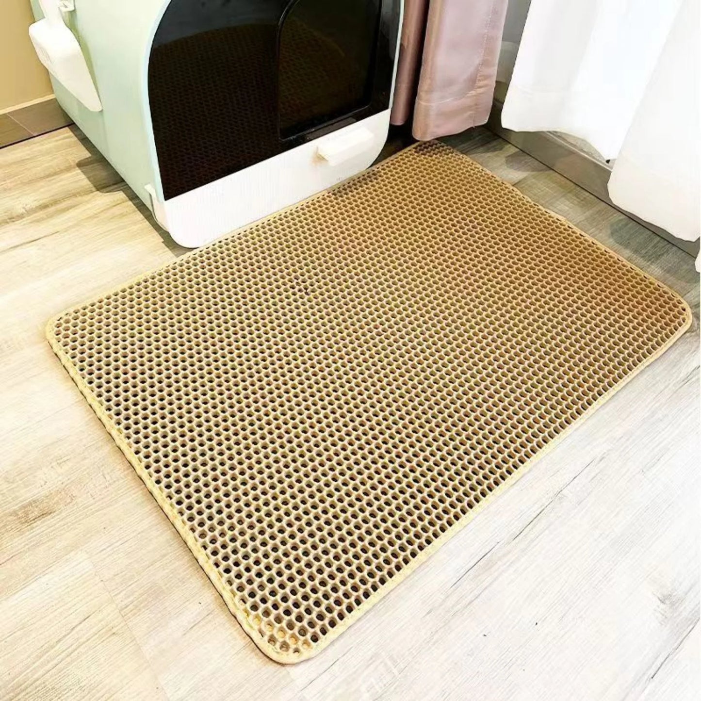 Tapis de litière pour chat double couche