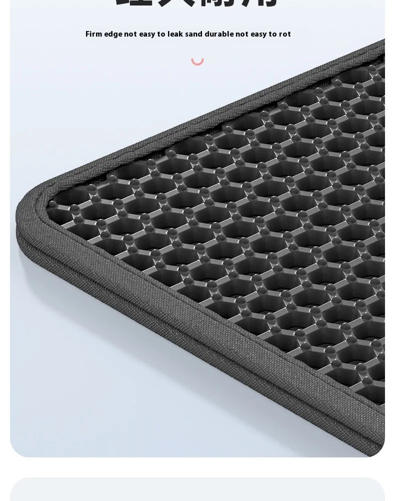 Tapis de litière pour chat double couche