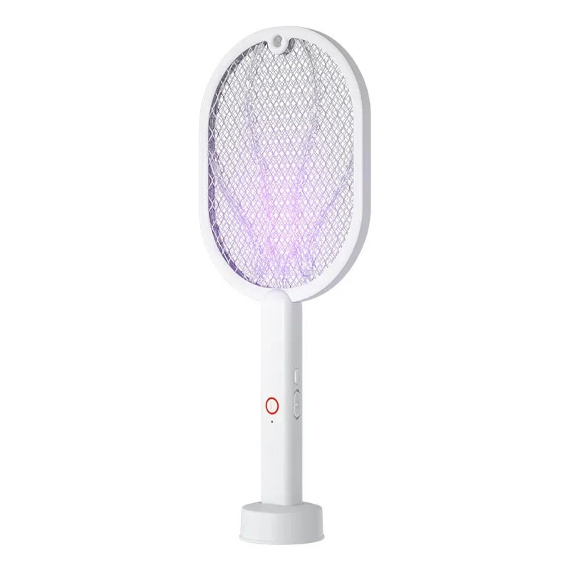 Electric racket kills insects