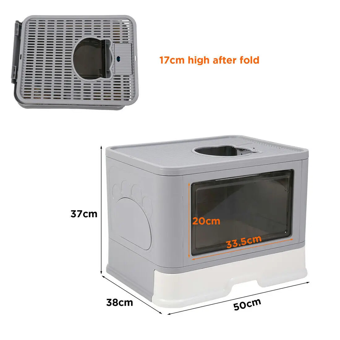 Hygienic litter box, ideal for cats up to 10 kg