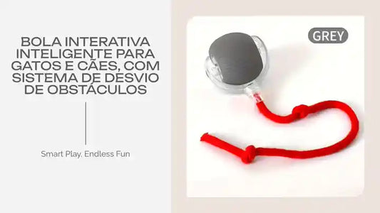Bola interativa inteligente para gatos e cães, com sistema de desvio de obstáculos by@Outfy