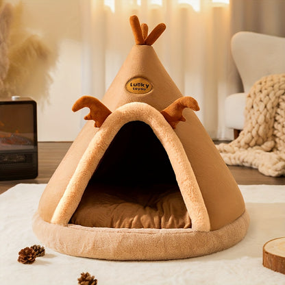 Reindeer shaped tent for pets