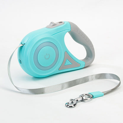 Retractable Dog Leash and Automatic Spotlight Collar