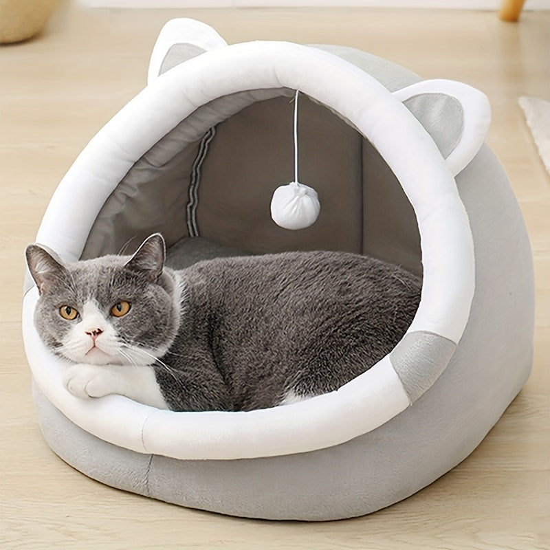 Lit en forme de grotte pour chats