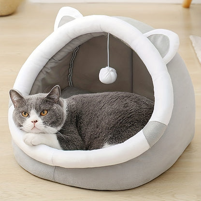 Lit en forme de grotte pour chats
