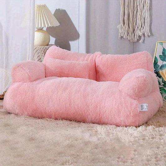 Canapé-lit en peluche pour chats