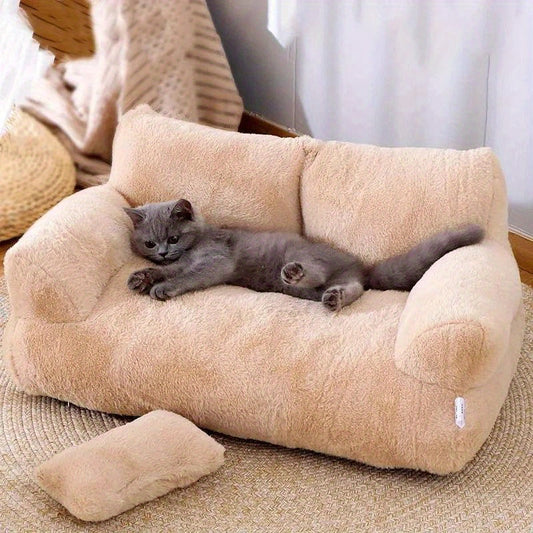 Canapé-lit en peluche pour chats