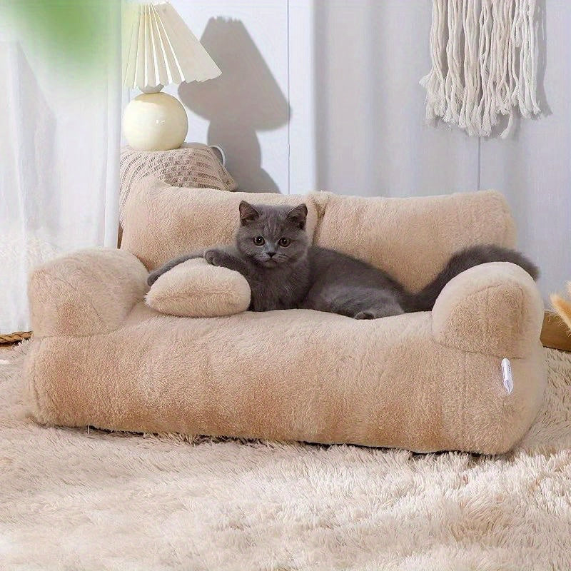 Plush sofa bed for cats