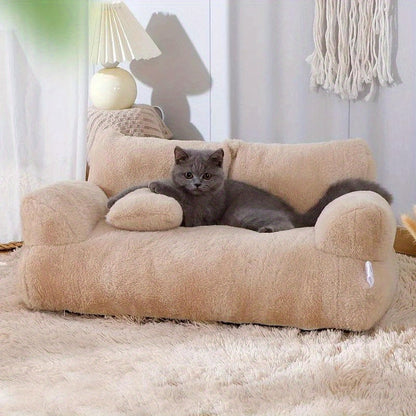 Plush sofa bed for cats