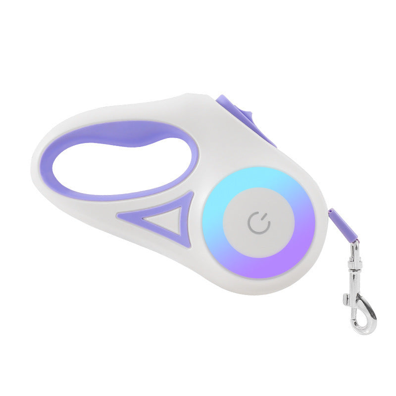 Retractable Dog Leash and Automatic Spotlight Collar