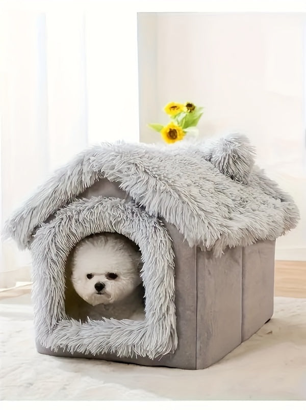 Lit en peluche confortable pour chiens et chats
