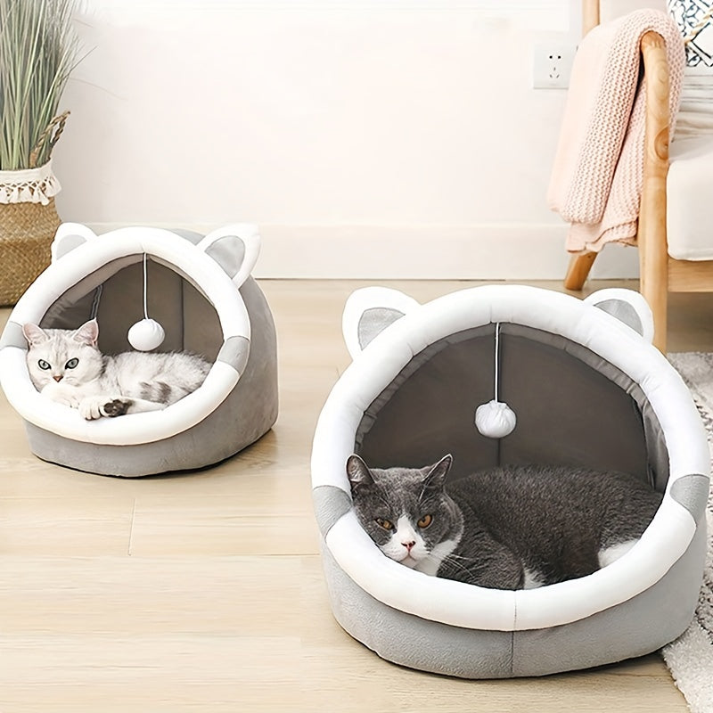 Lit en forme de grotte pour chats