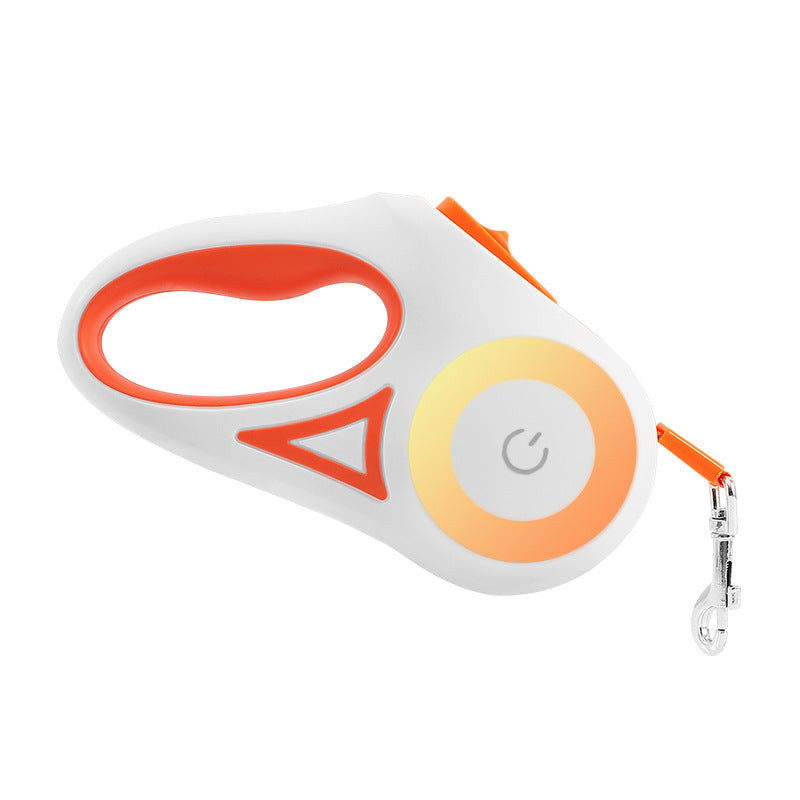 Retractable Dog Leash and Automatic Spotlight Collar