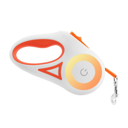 Retractable Dog Leash and Automatic Spotlight Collar