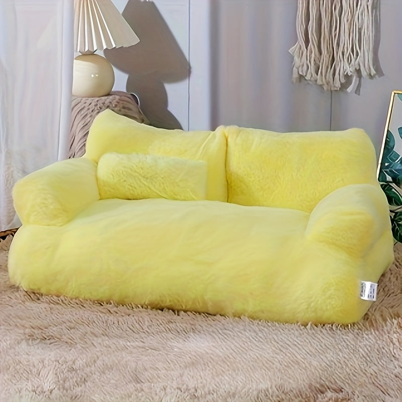 Plush sofa bed for cats