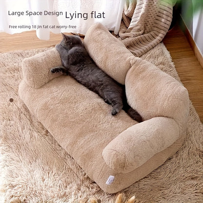 Plush sofa bed for cats