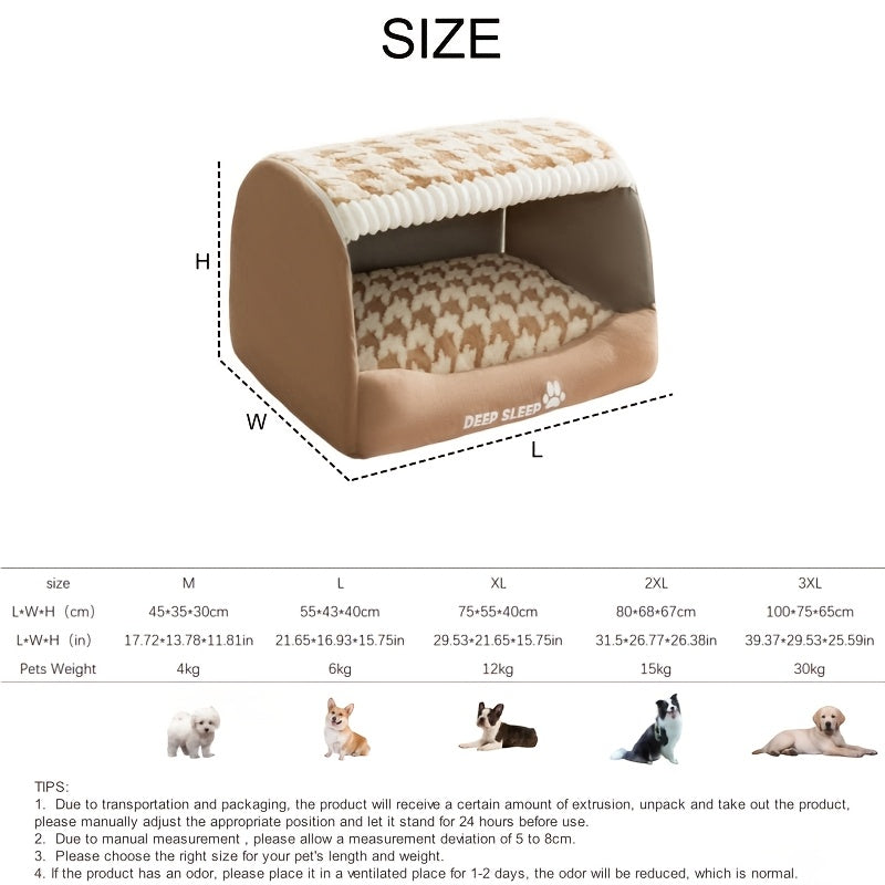 Lit pour chien en peluche à motif écossais