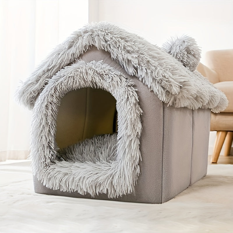 Lit en peluche confortable pour chiens et chats