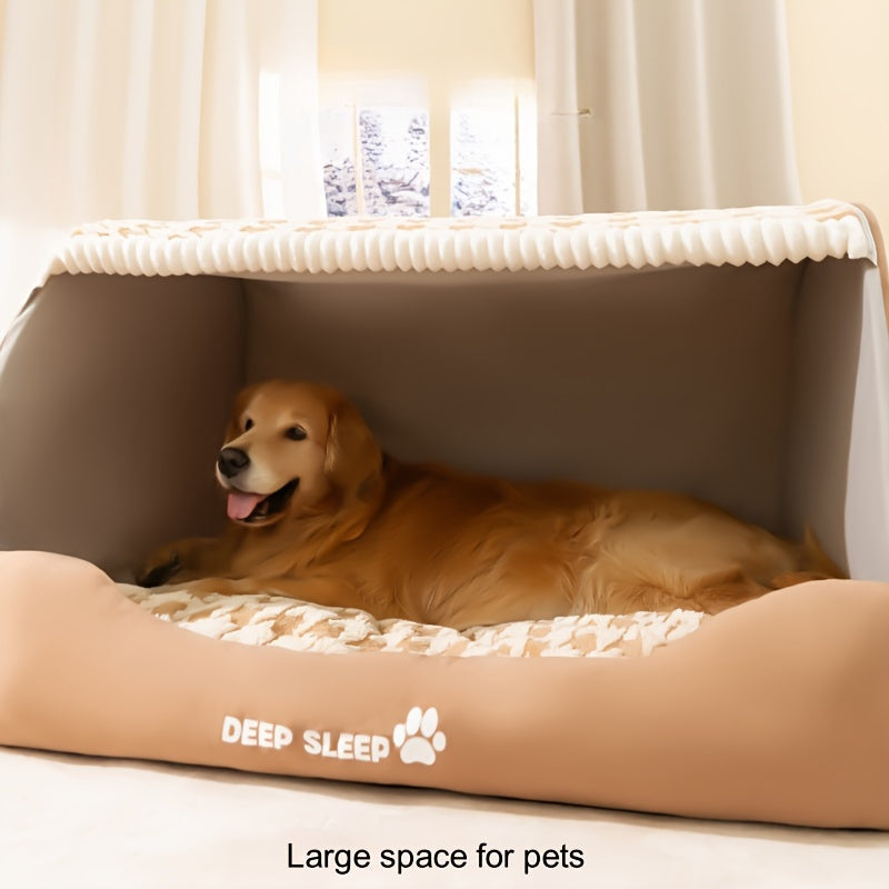 Lit pour chien en peluche à motif écossais