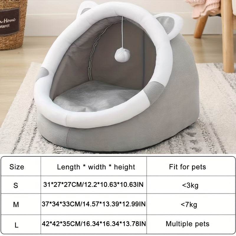 Lit en forme de grotte pour chats