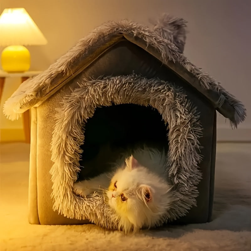 Lit en peluche confortable pour chiens et chats