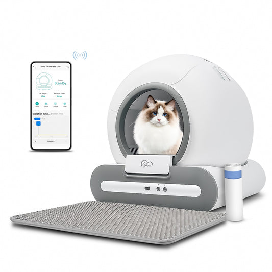Caixa de areia automática para gatos DOEL com autolimpeza 65L com App Control