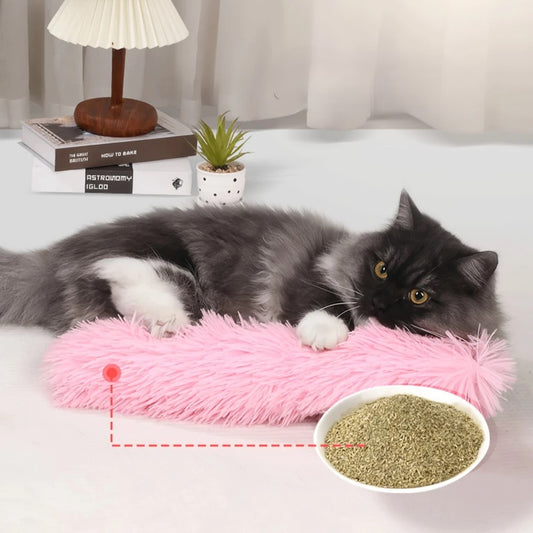 Plush feather toy for cats