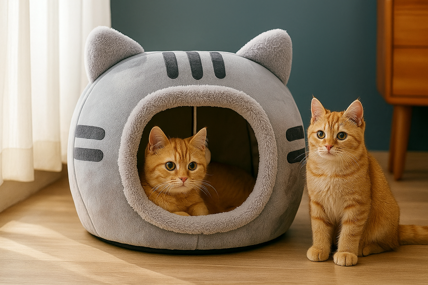 Cama para gatos em forma de Cave