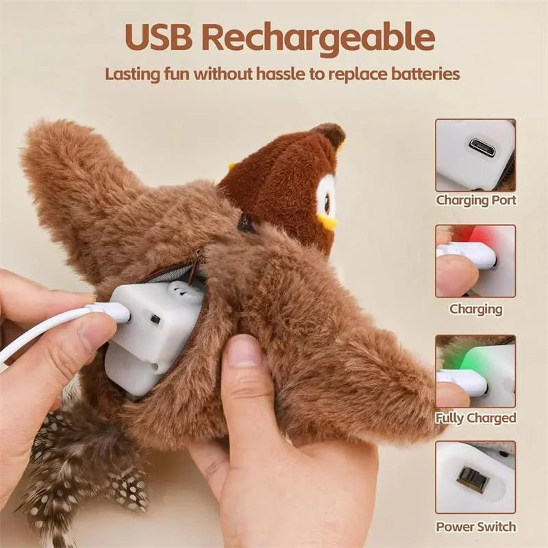 Interactive bird for cats and dogs