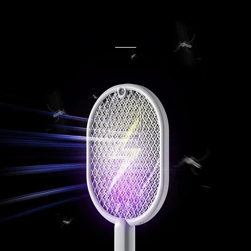 Electric racket kills insects