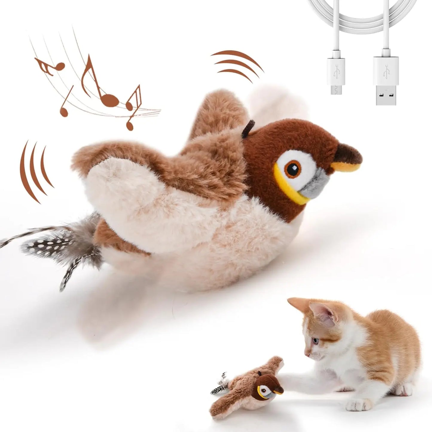 Interactive bird for cats and dogs