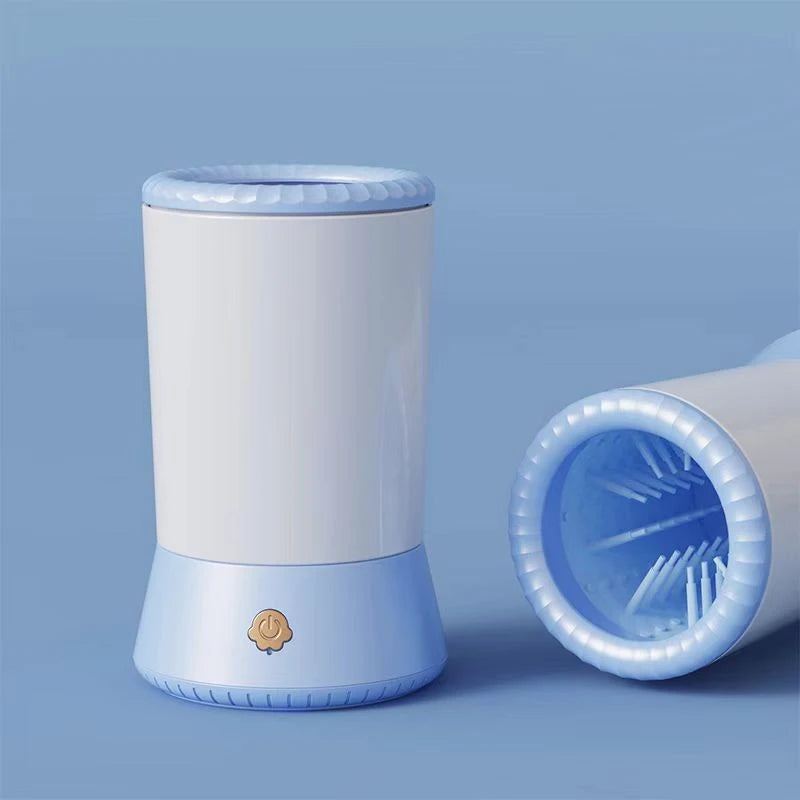 Portable electric paw washer for dogs and cats