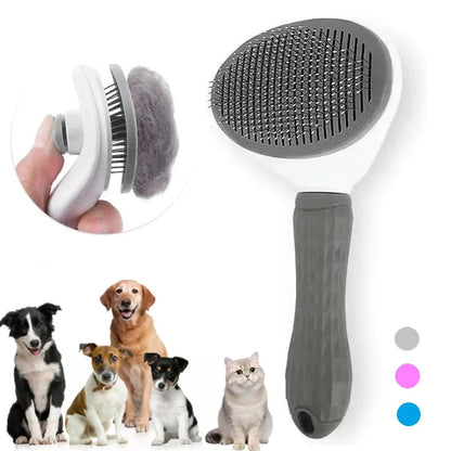 Brosse autonettoyante pour éliminer les poils d'animaux 