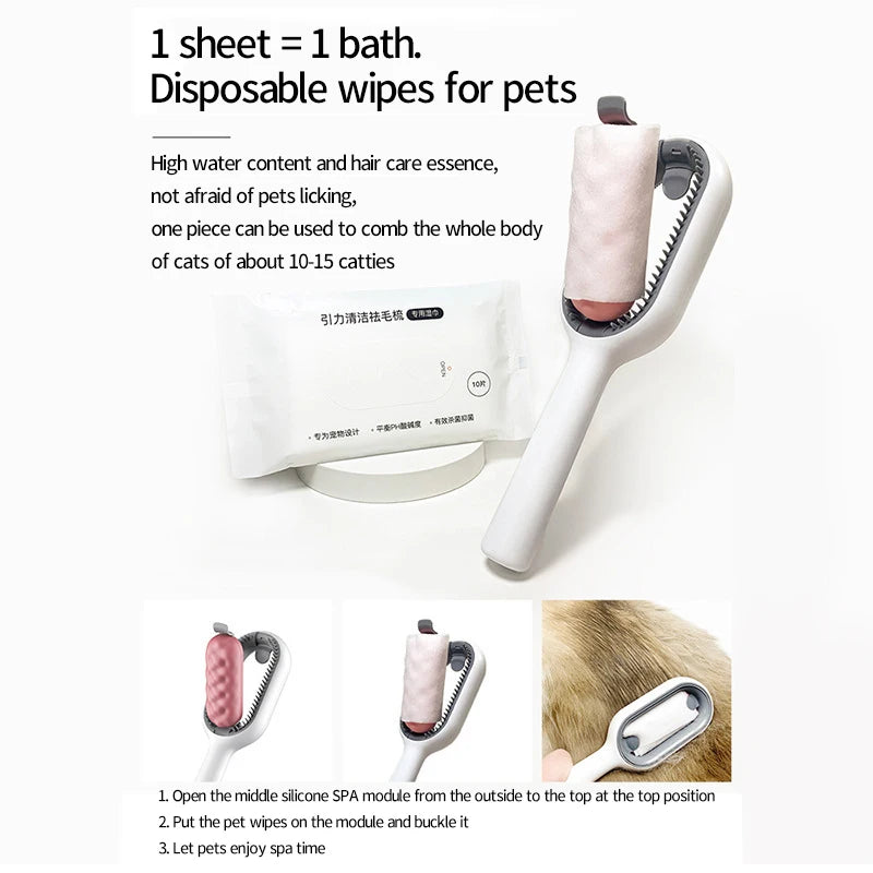 Cat cleaning brush