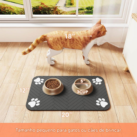 Tapis en caoutchouc imperméable pour chiens et chats