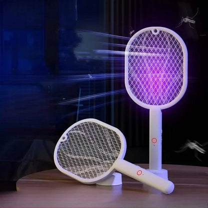 Electric racket kills insects