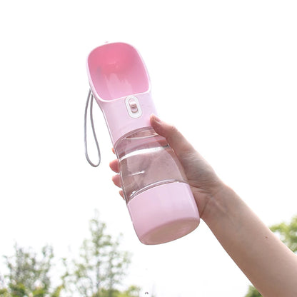 Bouteille d'eau et de nourriture 2 en 1 pour chiens et chats