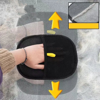 Removable electrostatic hair removal gloves