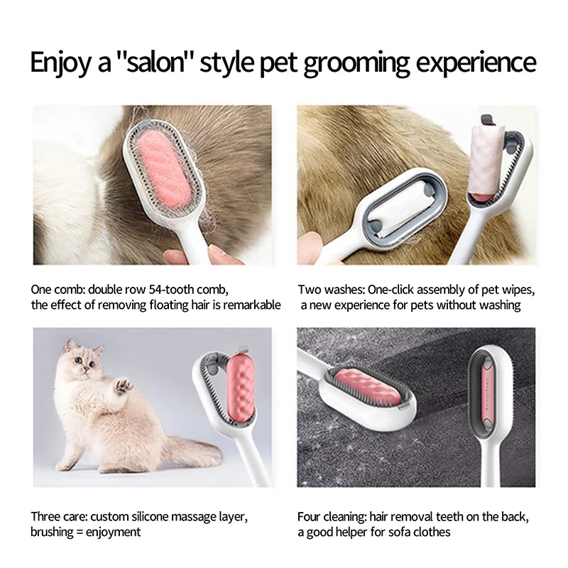 Cat cleaning brush