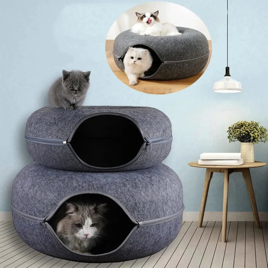 Túnel em Donut para gatos
