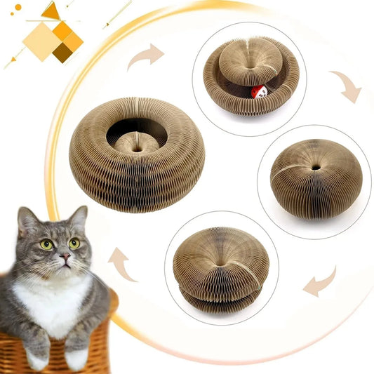 Round wavy cat scratching toy